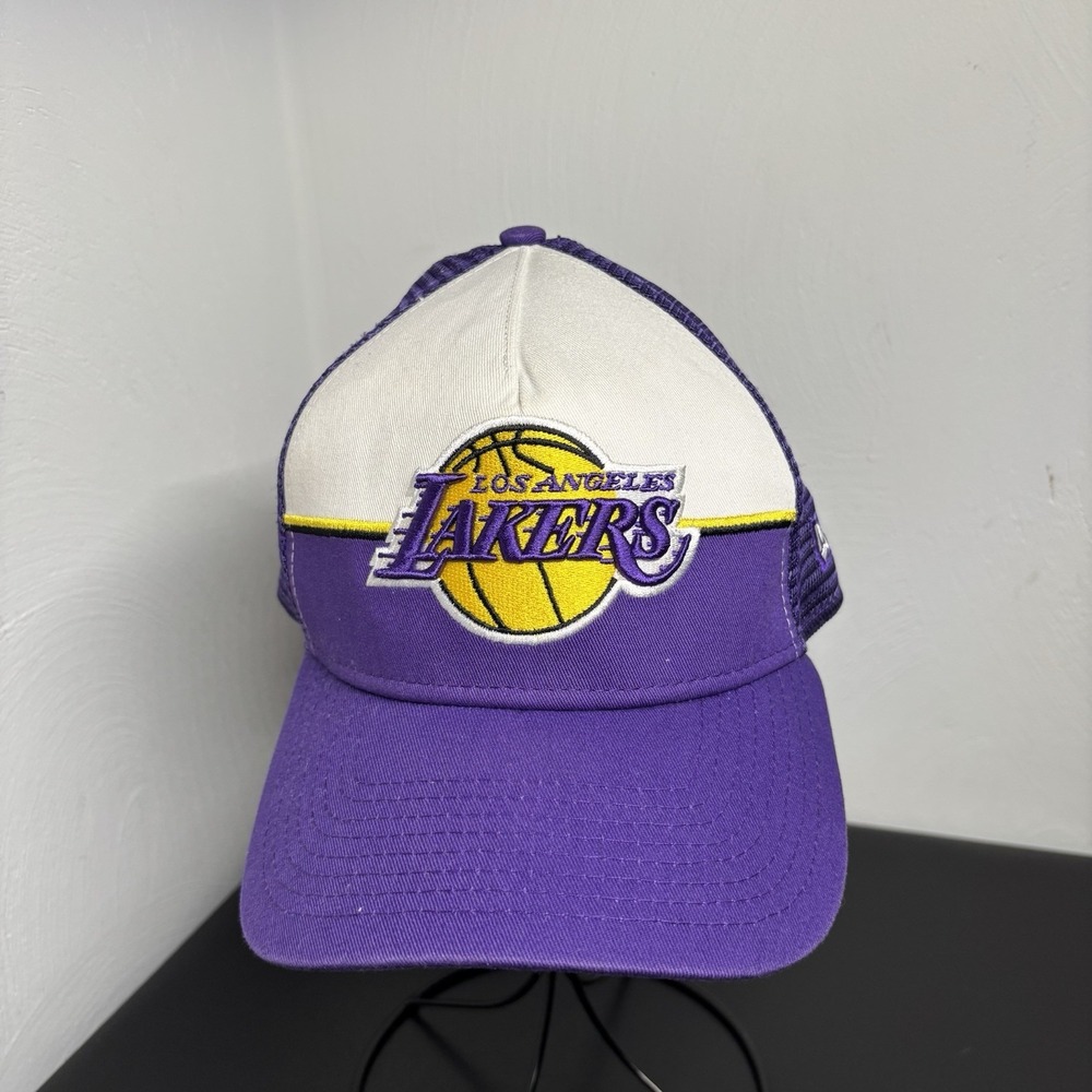 New Era Los Angeles Lakers Hat Snapback Purple White NBA Adjustable Basketball